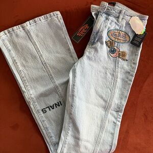 NWT Von Dutch Patchwork Flare Leg Jeans